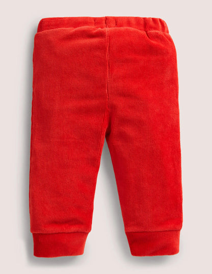 Jersey Cord Leggings-Rockabilly Red