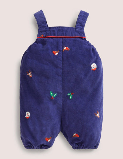 Nostalgic Festive Overalls Set-Starboard Blue Festive
