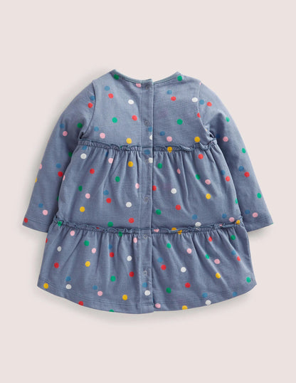 Tiered Ruffle Dress-Multi Baby Painted Spot