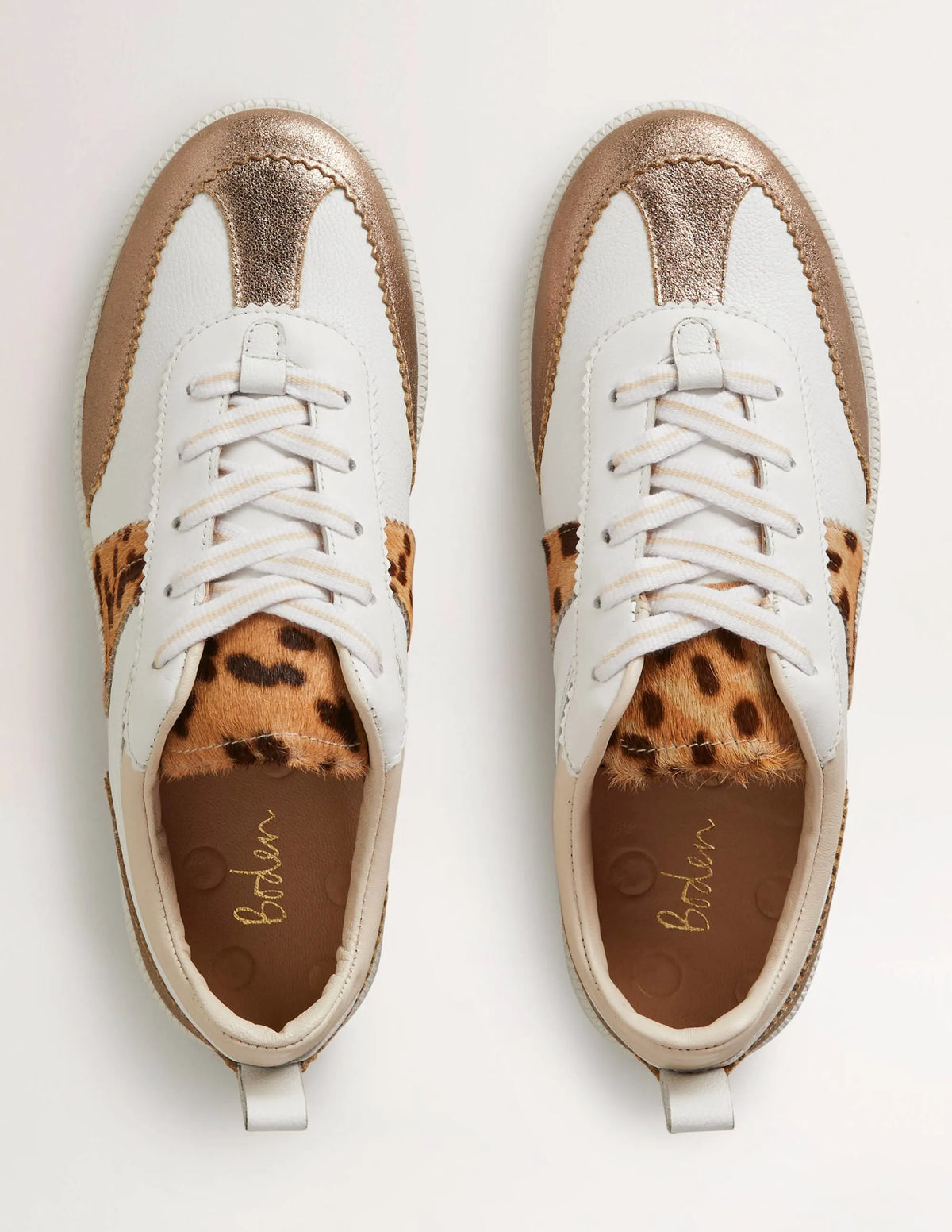 Erin Retro Tennis Trainers-Gold Metallic
