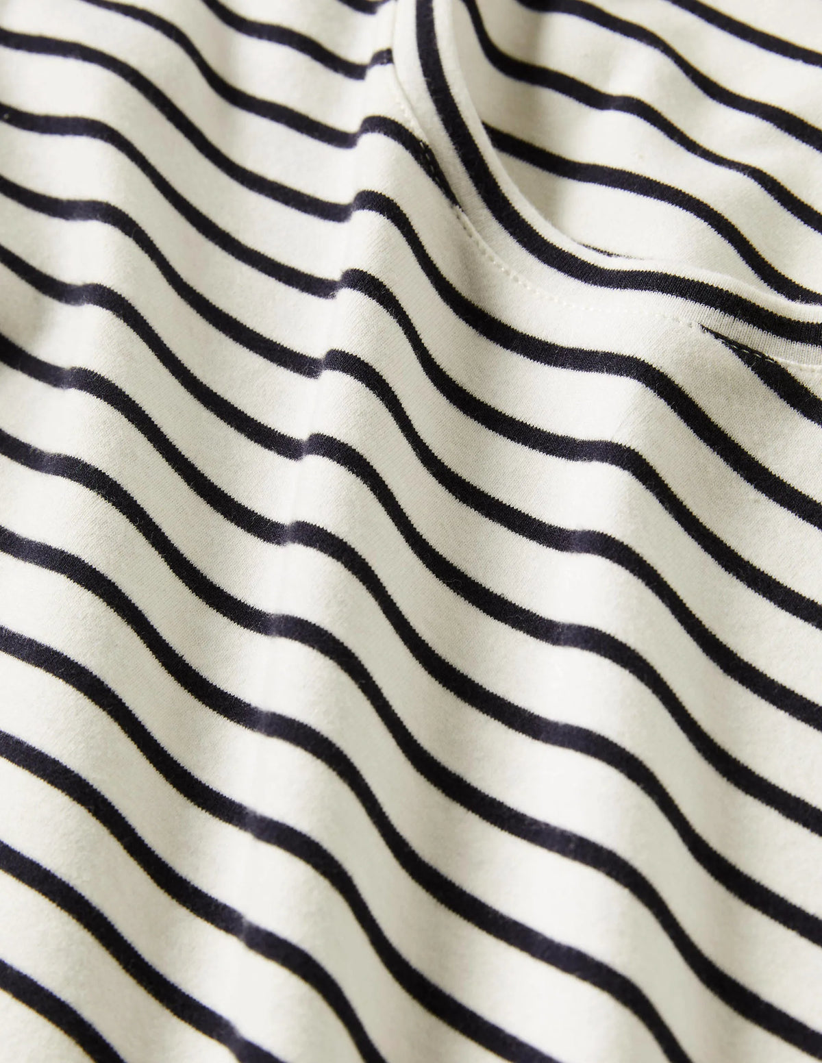 Essential Short Sleeve Tee-Ivory / Navy Stripe