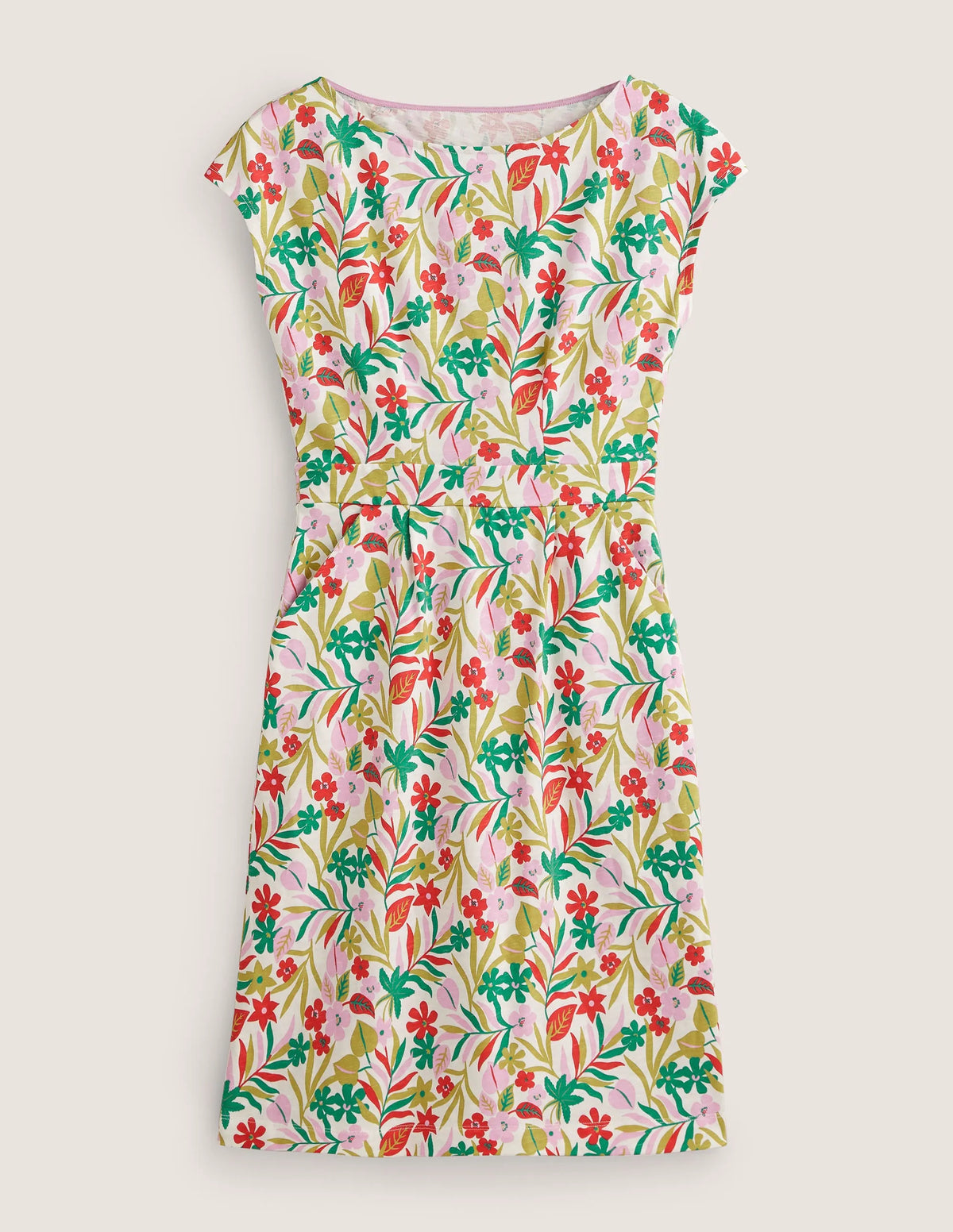 Florrie Jersey Dress-Multi, Tropic Foliage