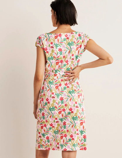 Florrie Jersey Dress-Multi, Tropic Foliage