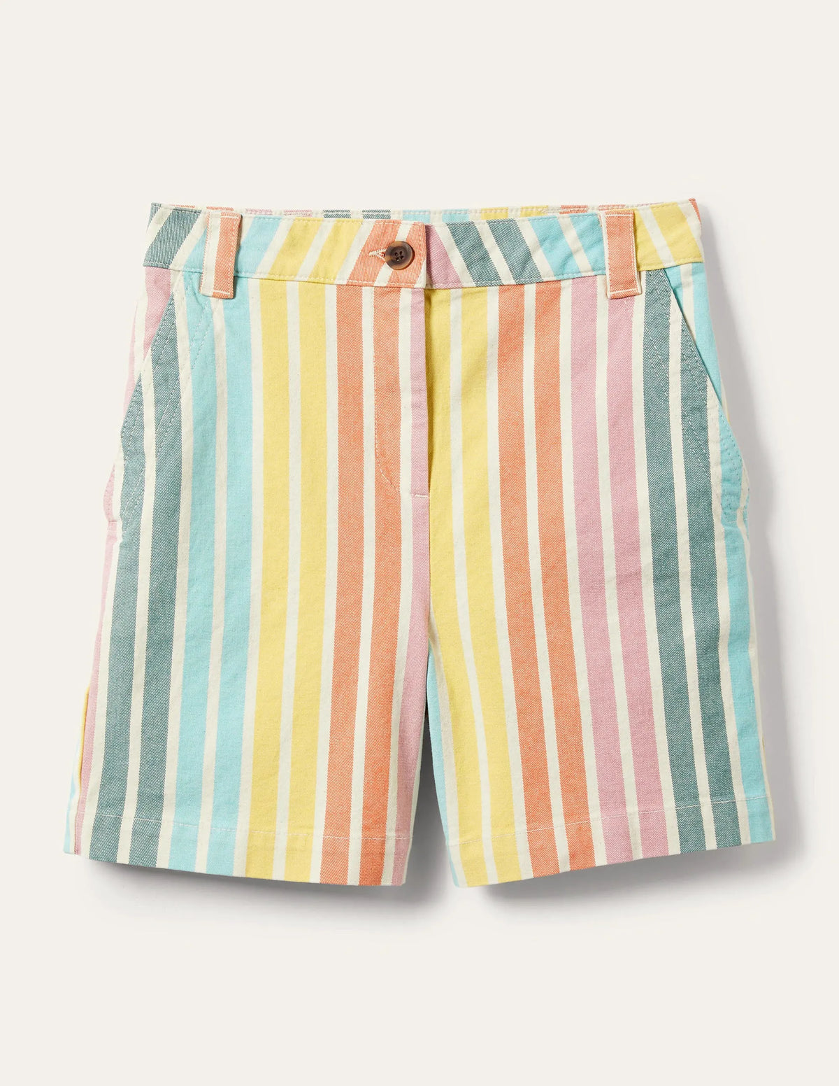 Classic Chino Shorts-Rainbow Stripe