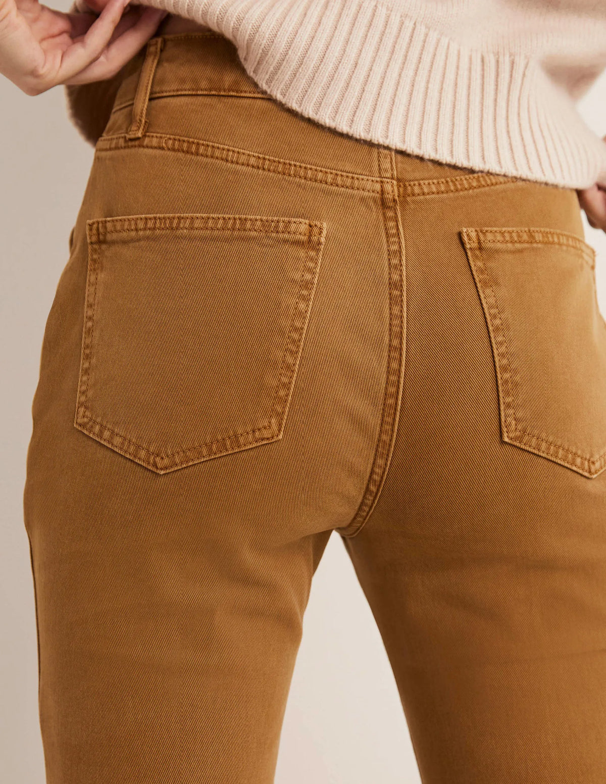High Waist Flare Pants-Butterscotch Brown