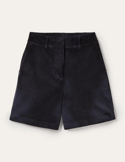 High Waist Shorts-Navy