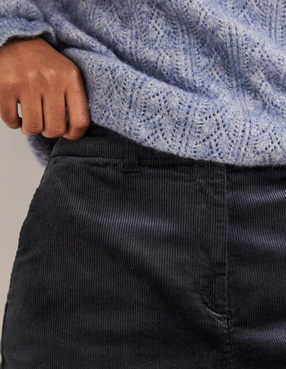High Waist Shorts-Navy