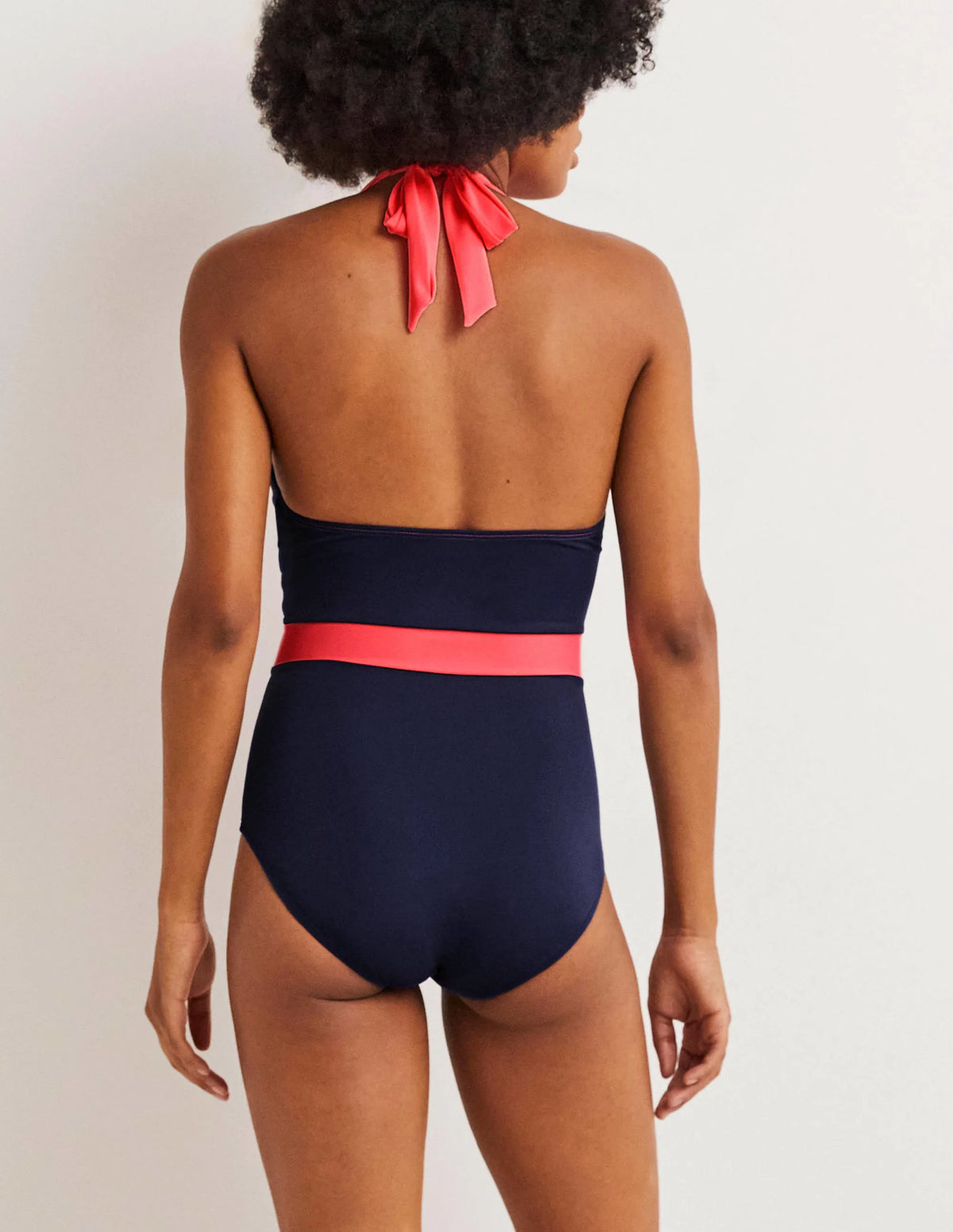 Kefalonia Halterneck Swimsuit-Harmony Blue Colourblock