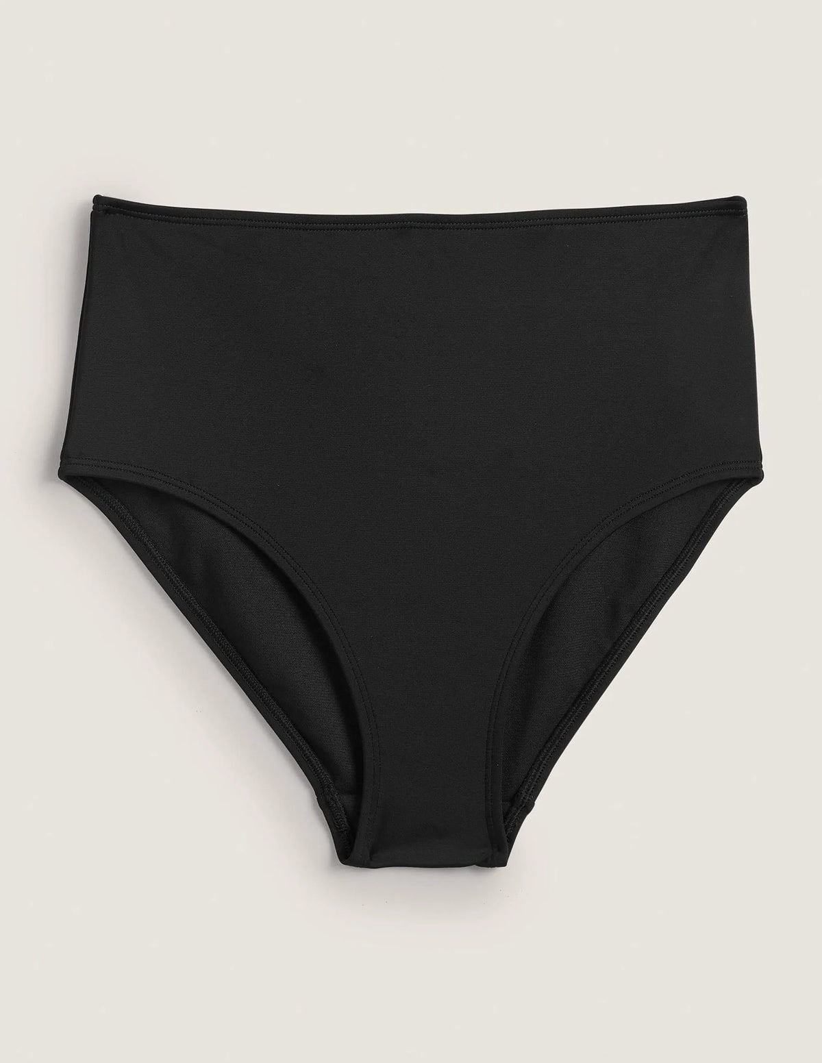 High Waisted Bikini Bottoms-Black