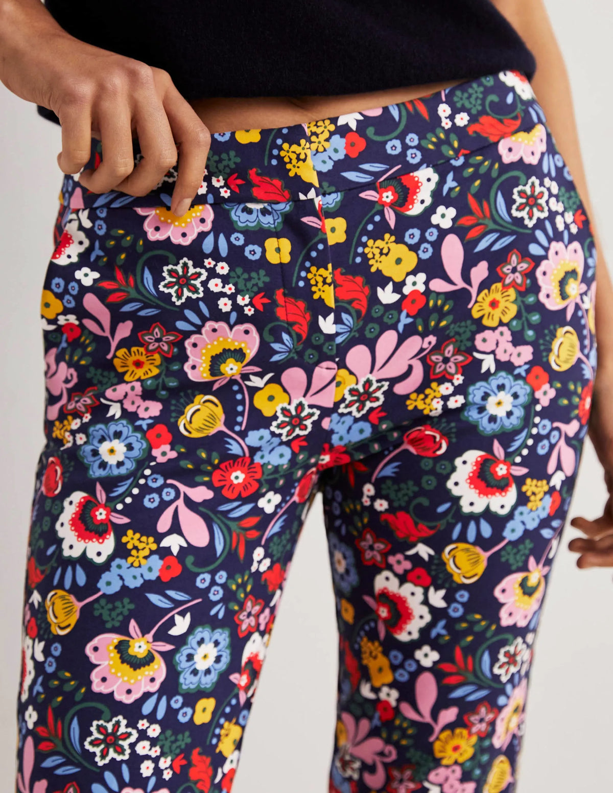 Richmond 7/8 Pants-Navy, Pretty Paradise