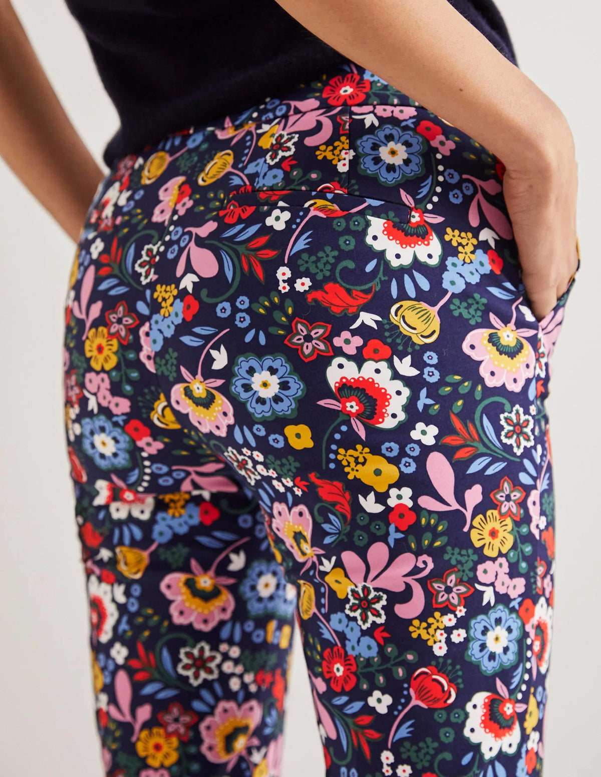 Richmond 7/8 Pants-Navy, Pretty Paradise
