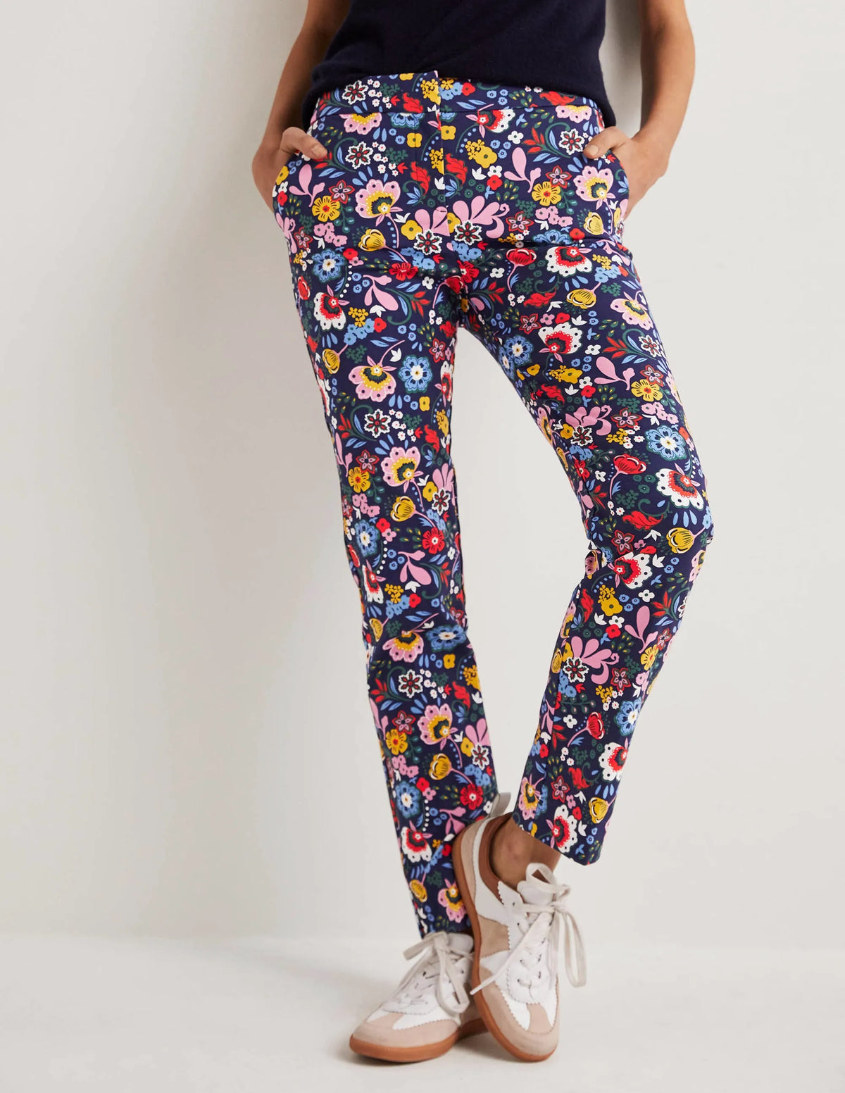 Richmond 7/8 Pants-Navy, Pretty Paradise