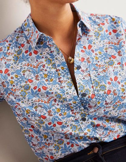 Classic Cotton Shirt-Surf, Wildflower