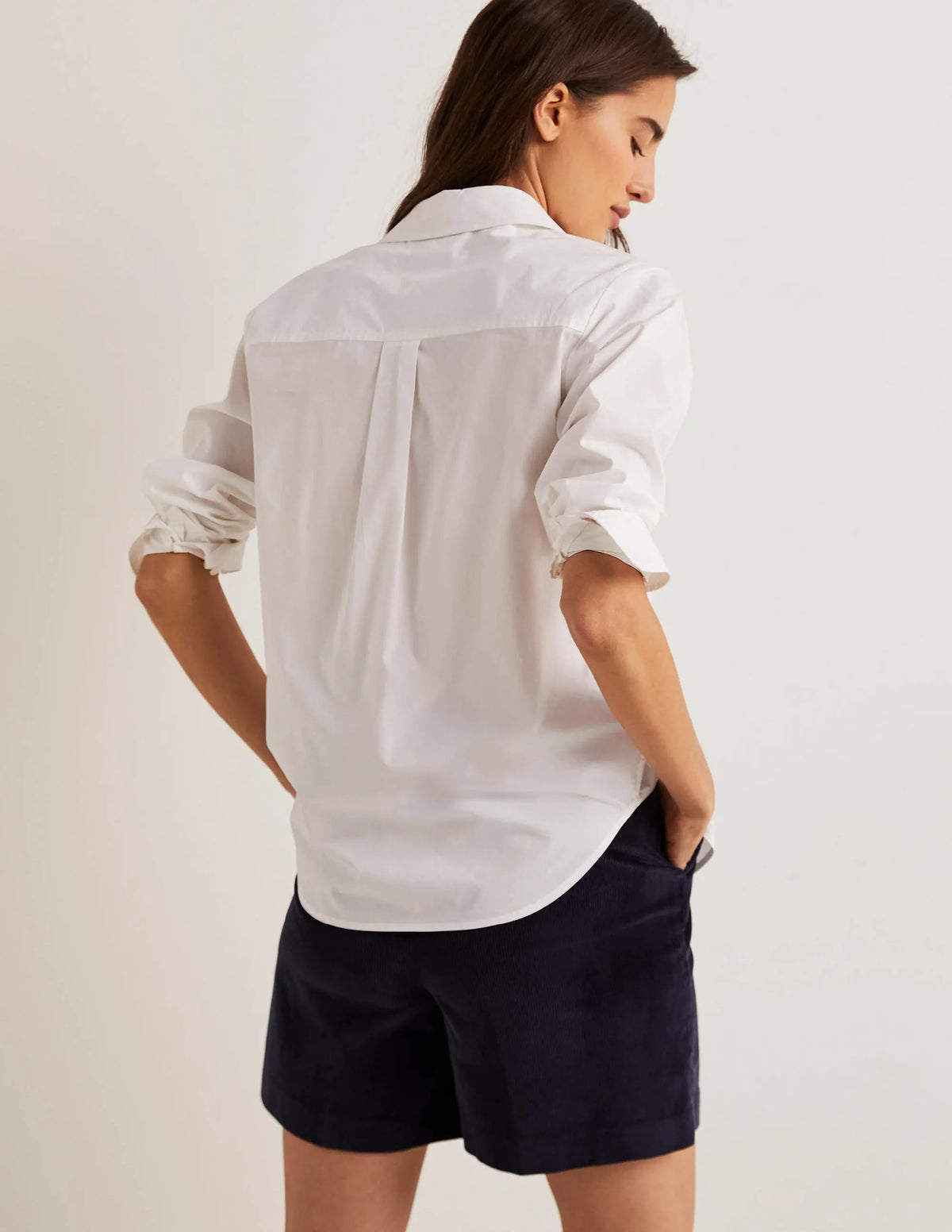 Relaxed Cotton Shirt-White