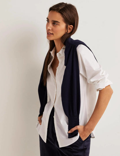 Relaxed Cotton Shirt-White