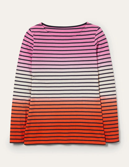 Ella Long Sleeve Breton-Bon Bon/Firecracker Ombre