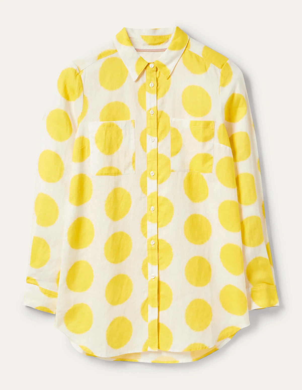 Linen Shirt-Lemon Fizz, Ikat Spot