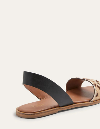 Front Strap Sandals-Leopard