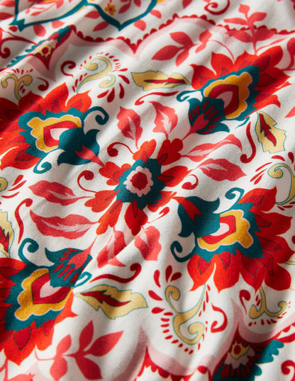 V-Neck Jersey Maxi Dress-Multi, Bloomsbury