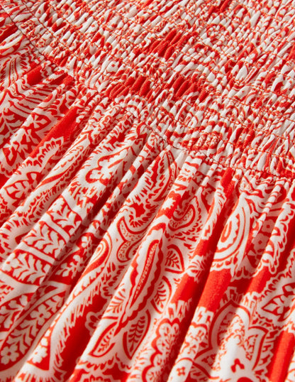 Strapless Jersey Maxi Dress-Firecracker, Paisley Bud