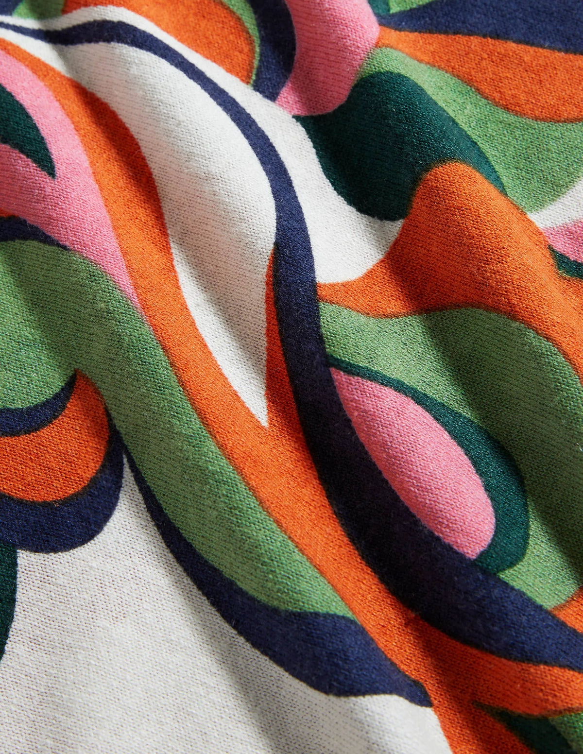 Cara Knitted T-Shirt-Abstract Swirl, Multi