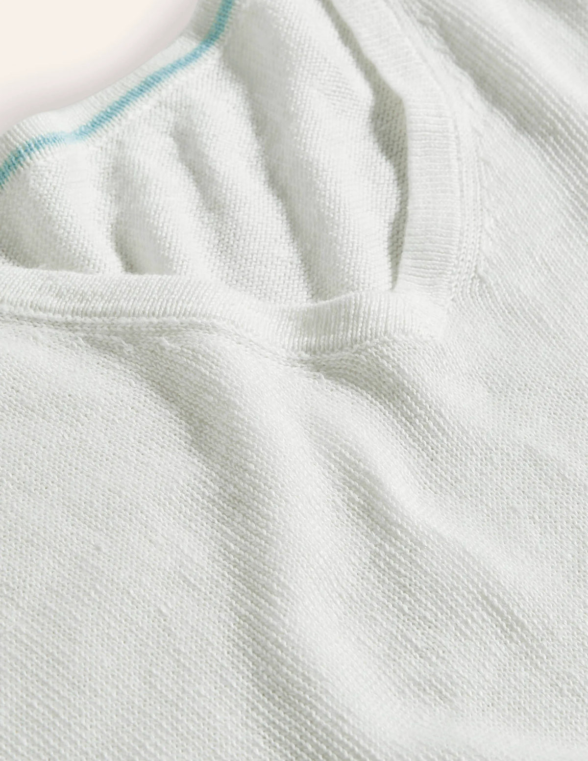 Linen Knitted T-shirt-Ivory