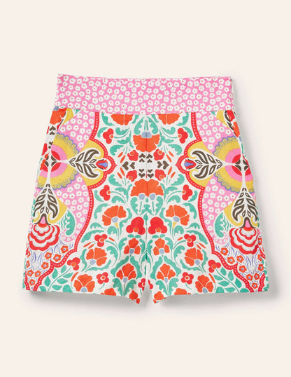 Georgina Linen Shorts-Multi, Passion Bloom