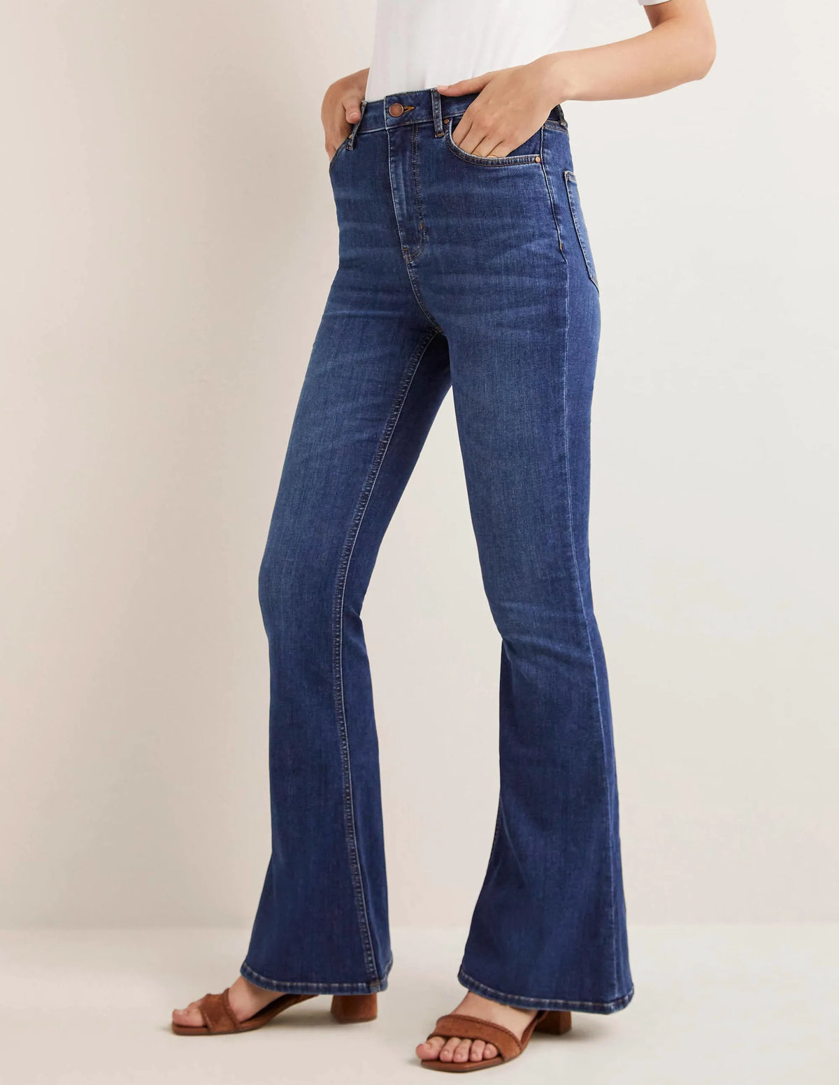 HIGH RISE FITTED FLARE-Mid Vintage