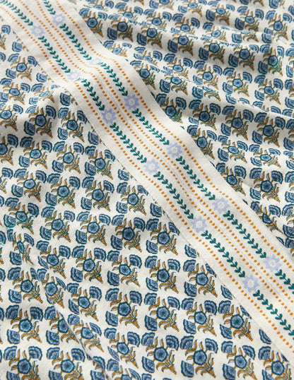 Printed Notch Neck Jersey Top-Chesapeake Bay, Poppy Geo