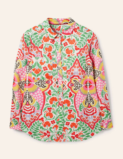 Linen Shirt-Multi, Passion Bloom