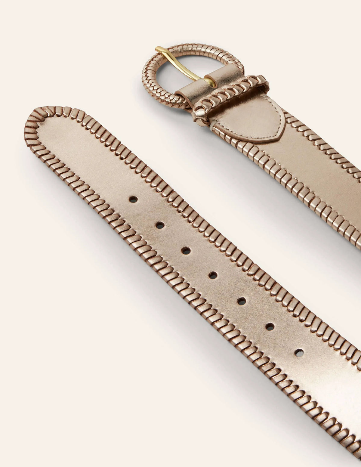 Woven Waist Belt-Gold Metallic