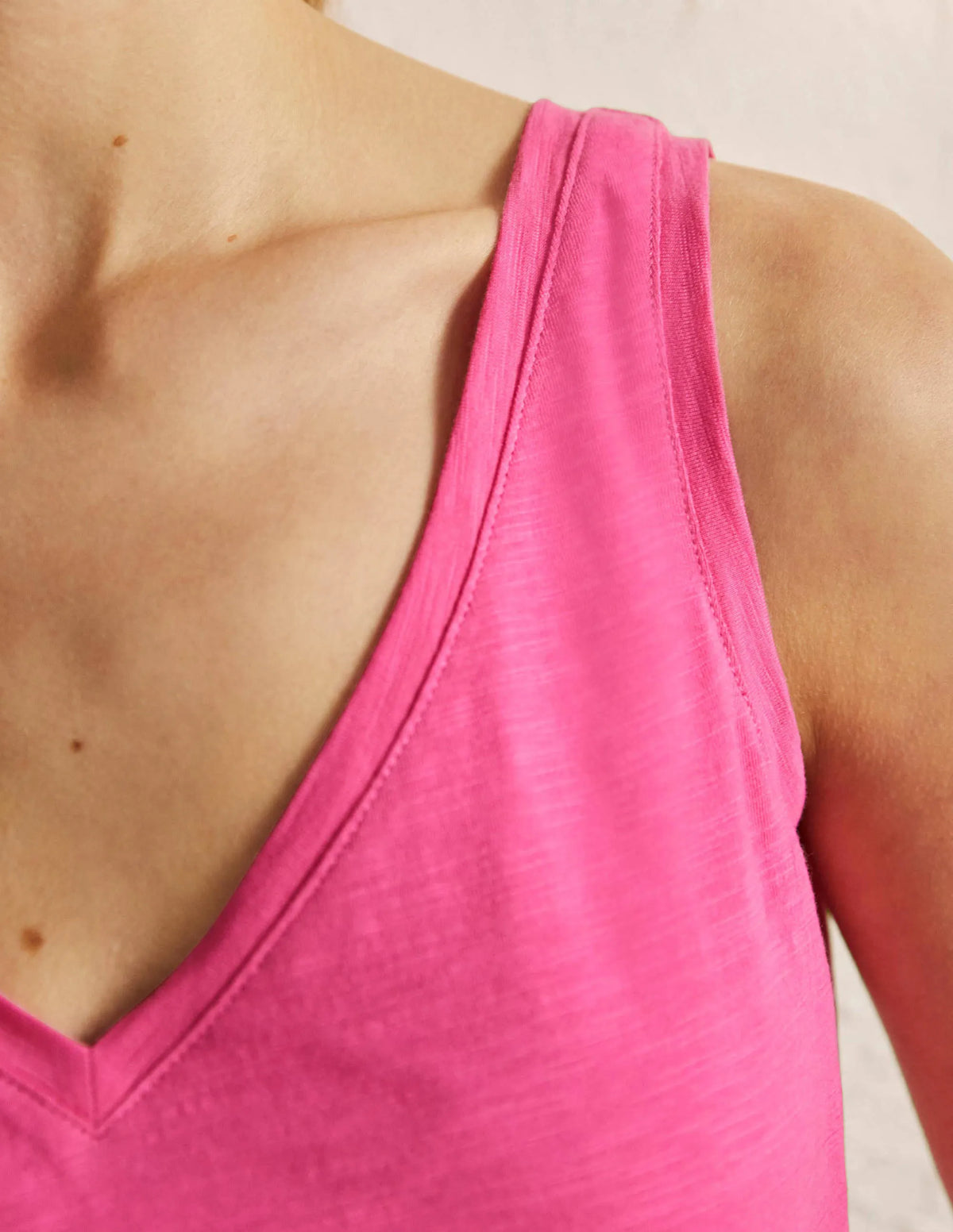 Cotton Tank Top-Festival Pink