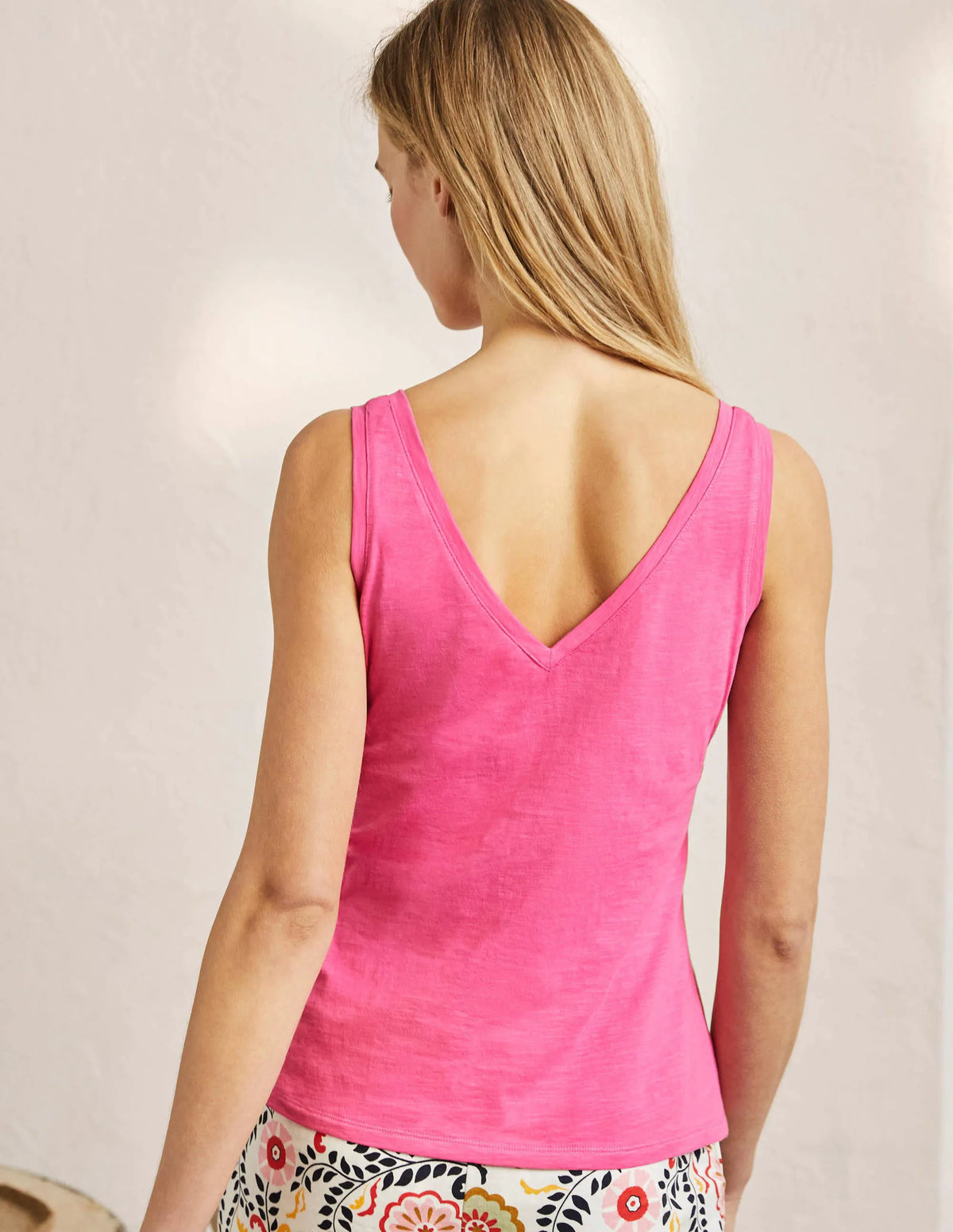 Cotton Tank Top-Festival Pink