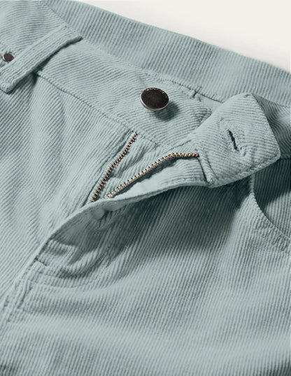 Cord Girlfriend Jeans-Pebble