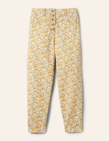 Tapered Chino Pants-Brioche, Elegant Bloom