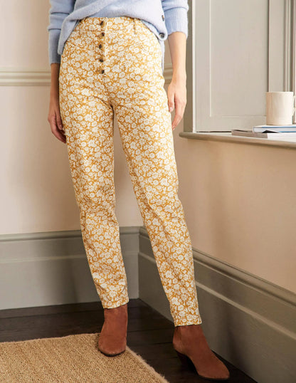 Tapered Chino Pants-Brioche, Elegant Bloom
