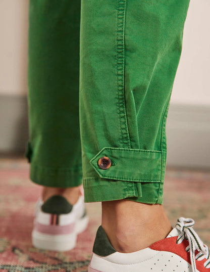 Cuff Strap Tie Pants-Sprout Green