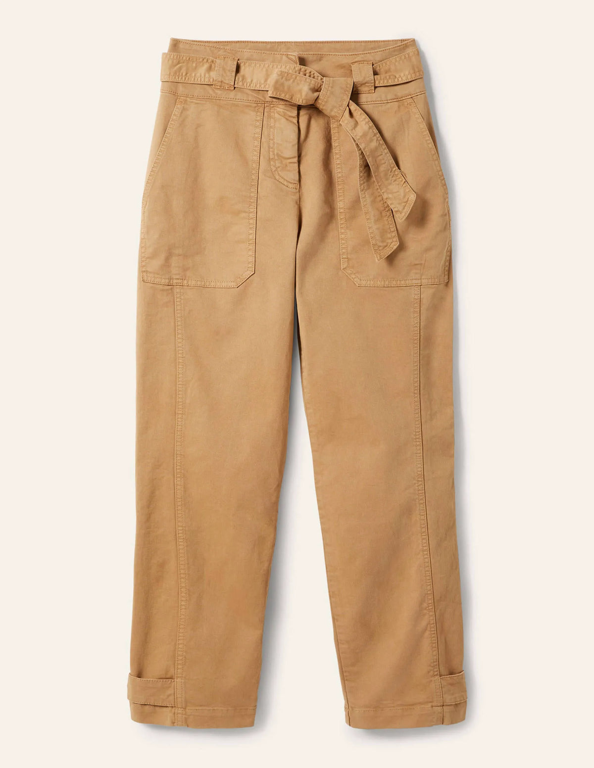Cuff Strap Tie Pants-Ground Ginger