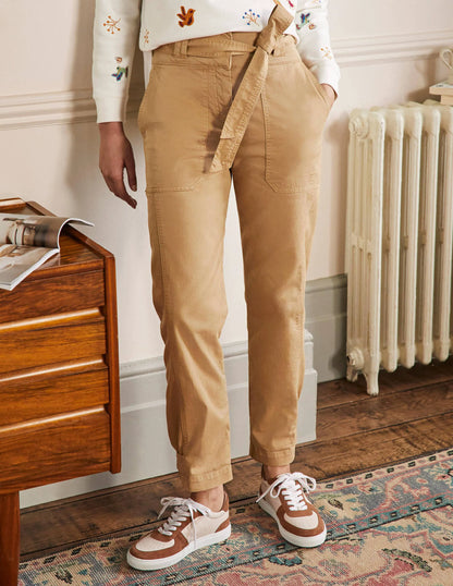 Cuff Strap Tie Pants-Ground Ginger