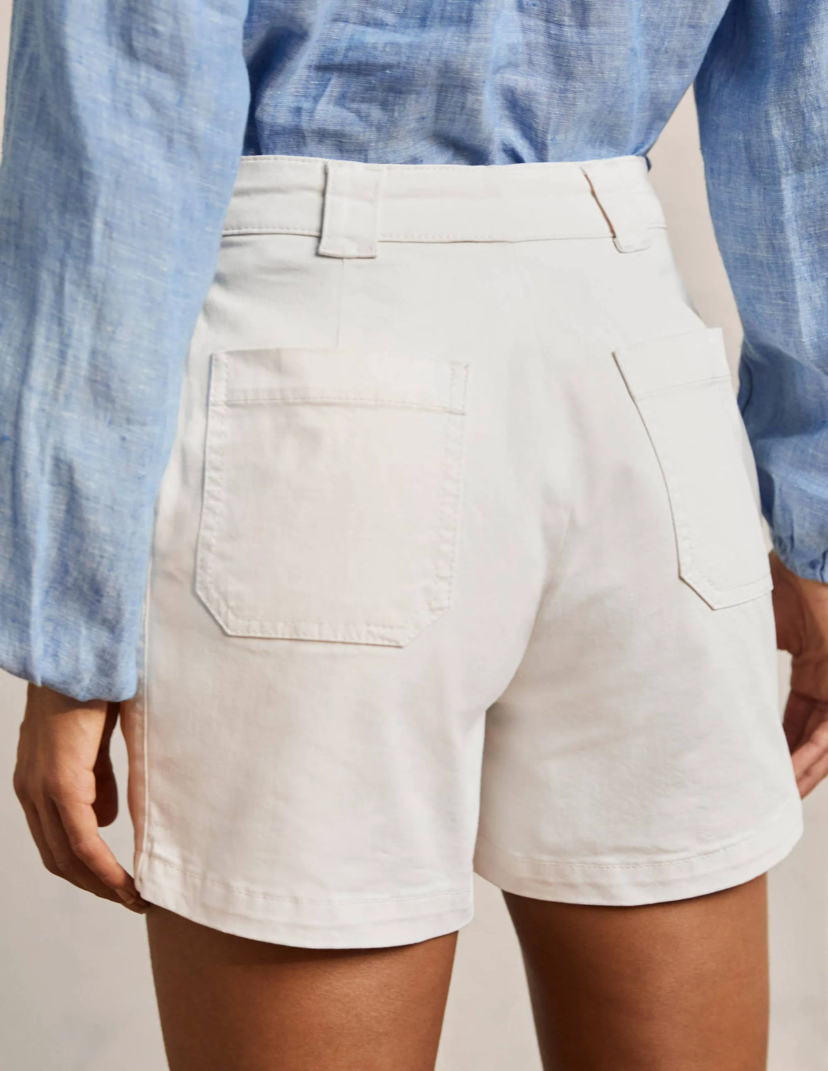 Classic Chino Shorts-Ecru