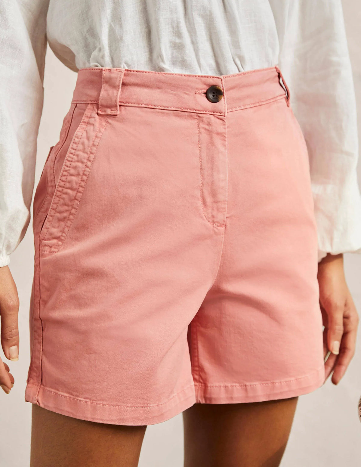 Classic Chino Shorts-Mauve Flower Pink