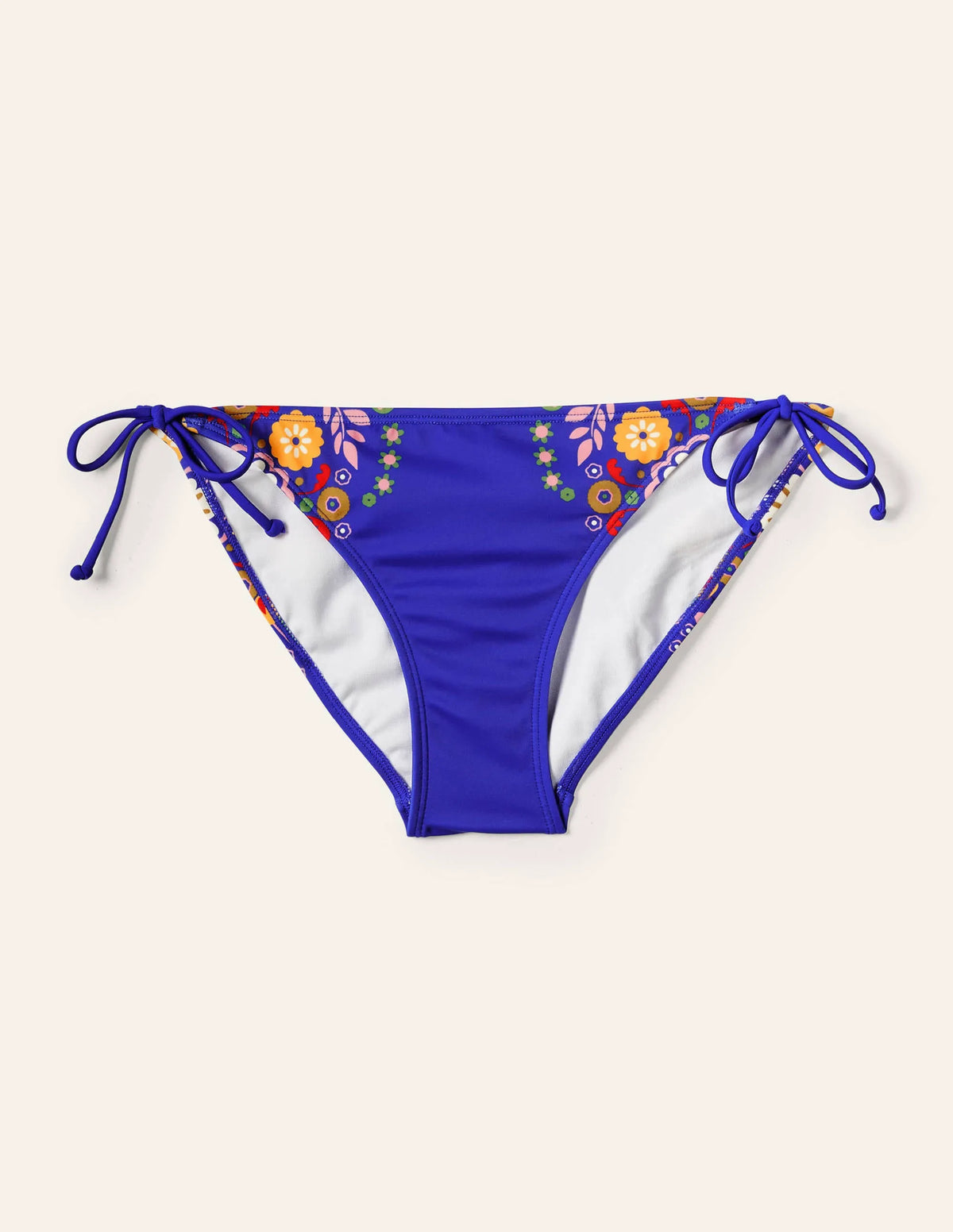 Symi String Bikini Bottoms-Cobalt, Opulent Garden