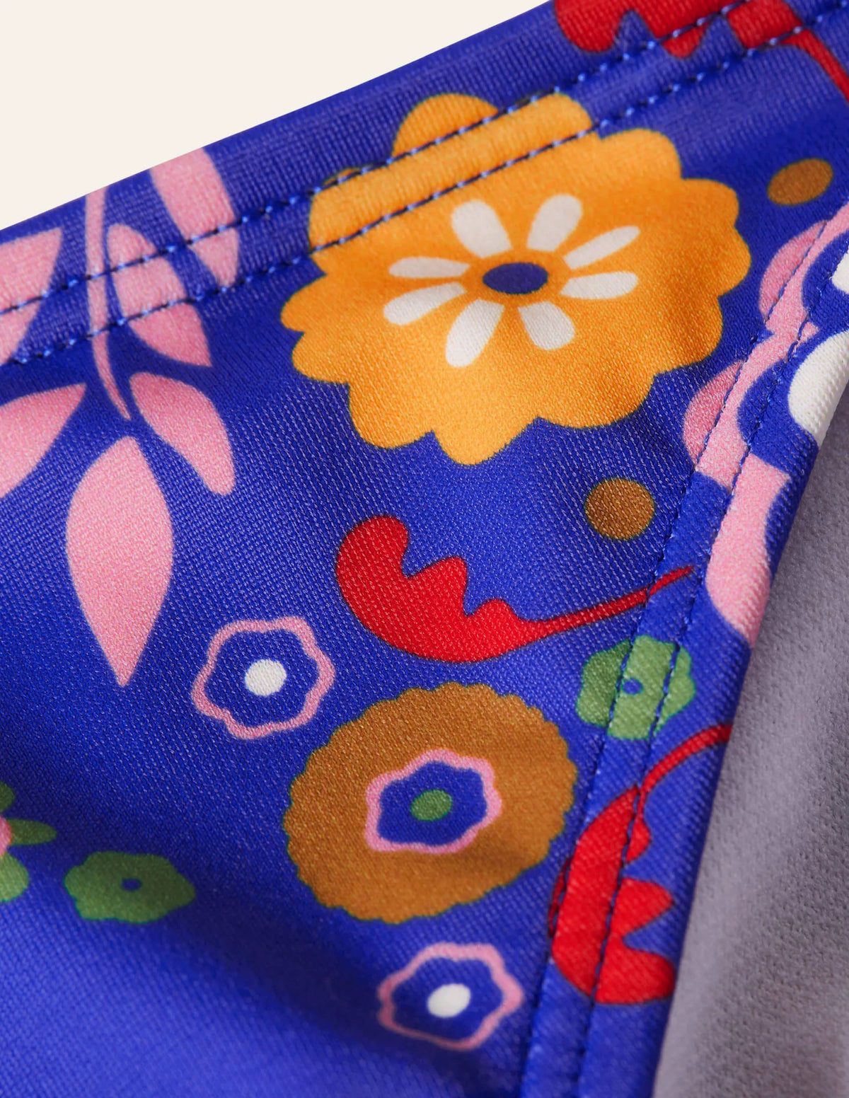 Symi String Bikini Bottoms-Cobalt, Opulent Garden