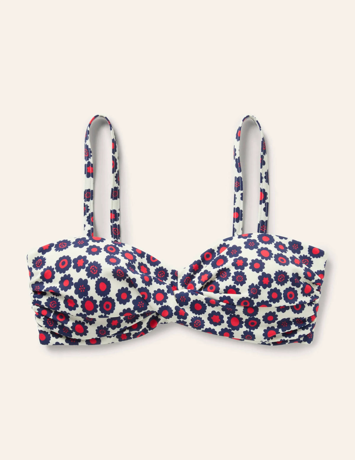 Catania Cup-size Bikini Top-Ivory, Ditsy Swirl