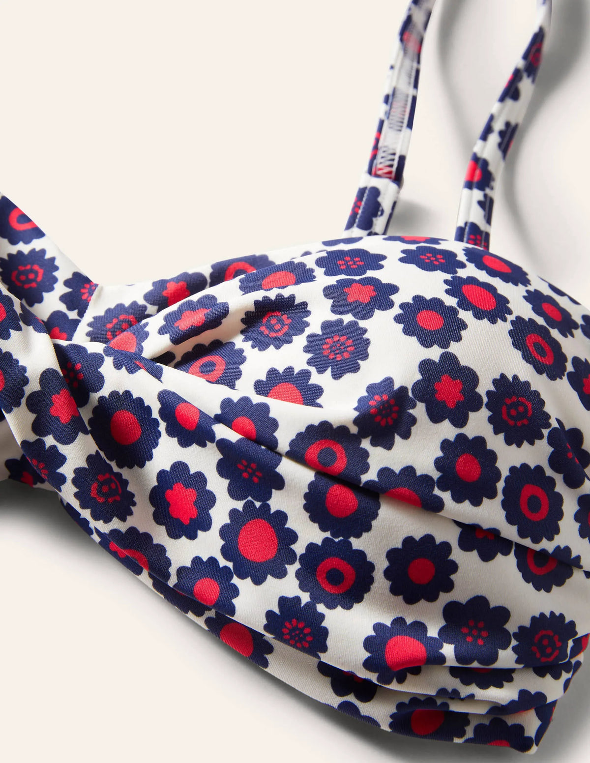 Catania Cup-size Bikini Top-Ivory, Ditsy Swirl