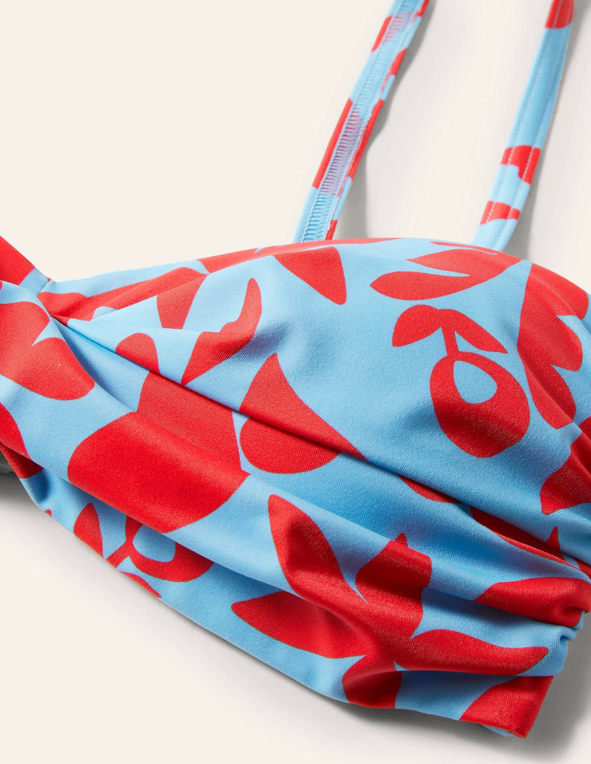 Catania Cup-size Bikini Top-Dusty Blue, Abstract Leaf