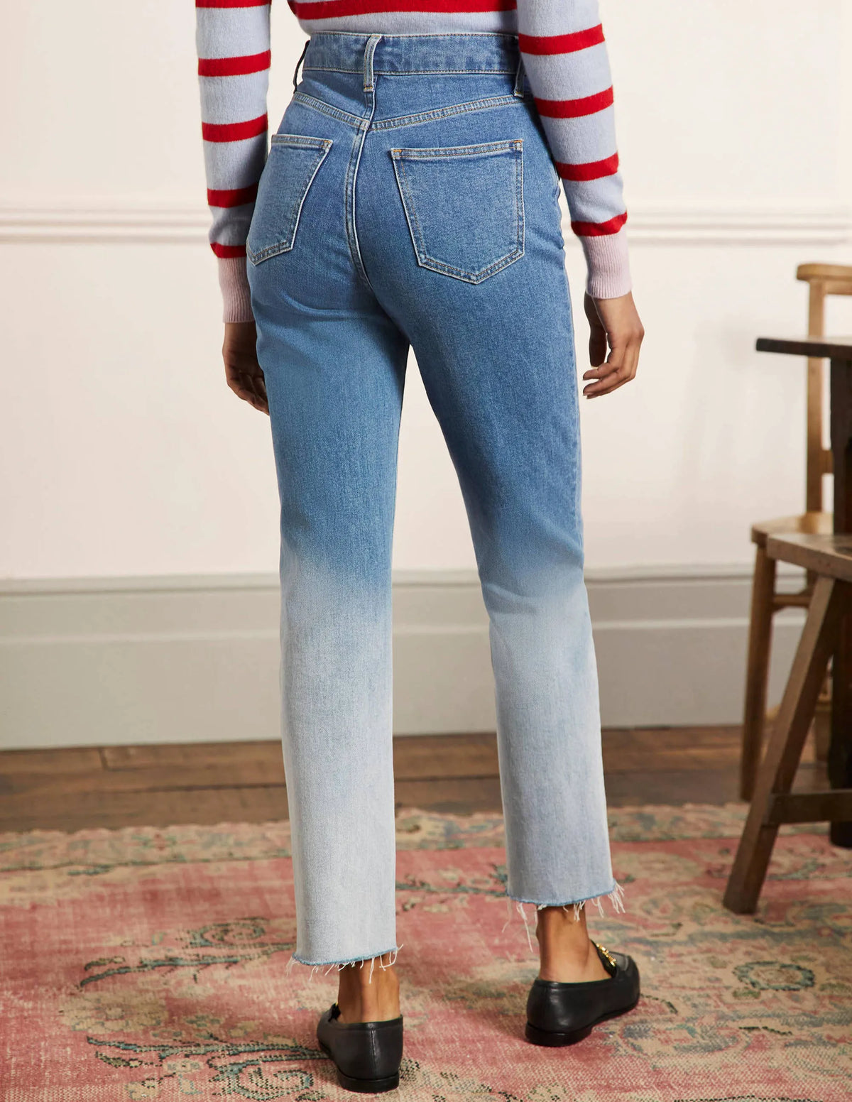 Relaxed Straight Jeans-Light Vintage Ombre