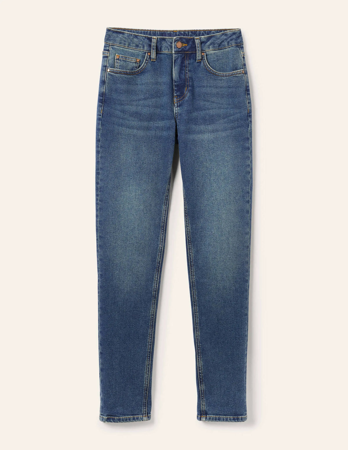 Girlfriend Jeans-Mid Vintage Green Tint