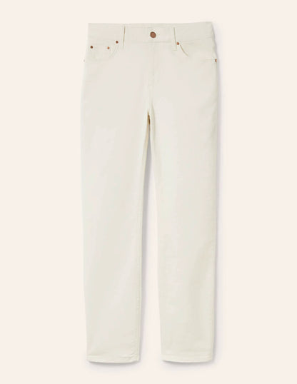 Slim Straight Ankle Skimmers-Ecru