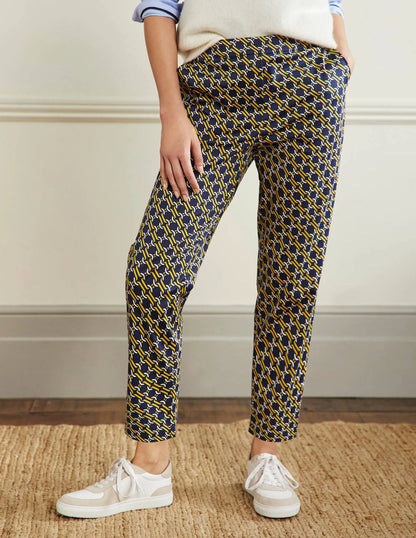 Pull On Pants-Navy, Chain Geo